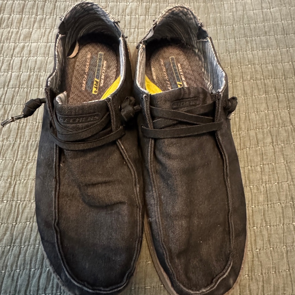 Skechers Men's Black Slip-On Loafers